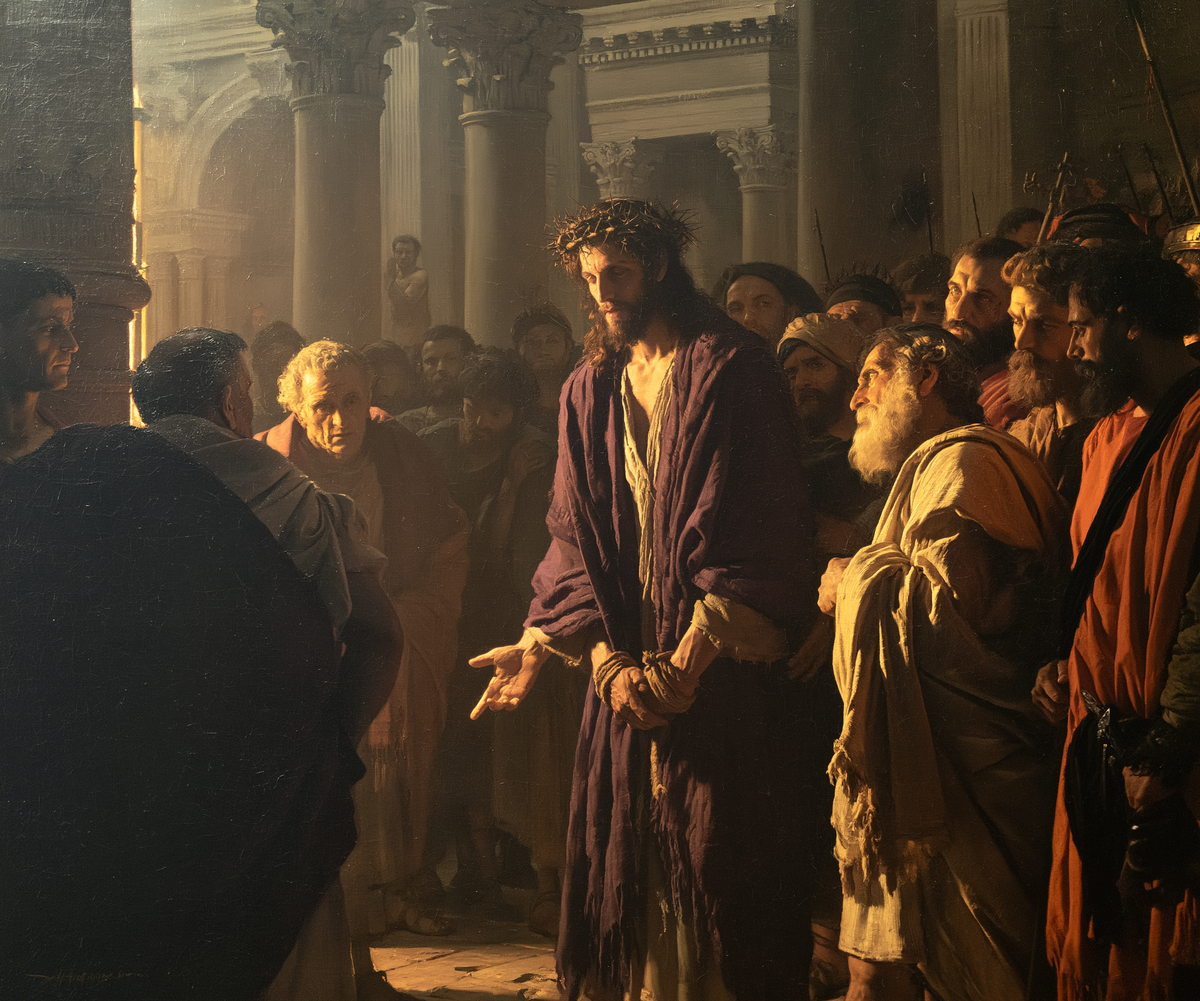Œuvre chrétienne paysage – Ecce Homo – Lumière divine – Alpha Christian Art