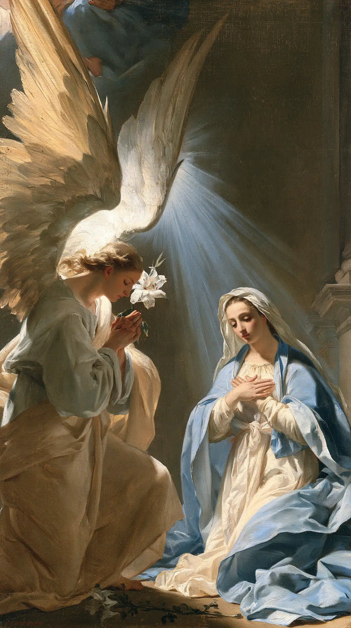 The Annunciation - Celestial Annunciation in Blue Ivory and Gold · Portrait n° 9