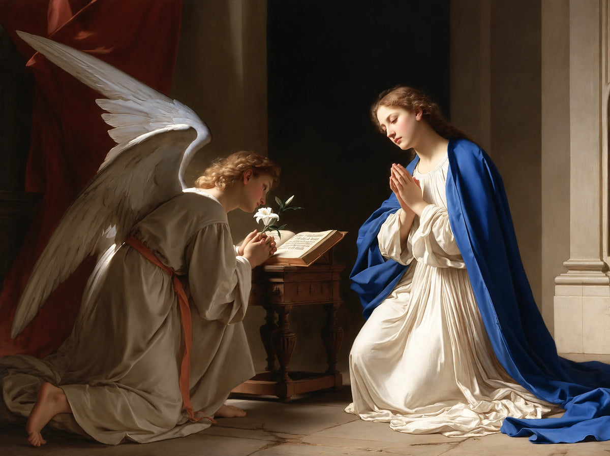 The Annunciation beside the Prayer Book – Chiaroscuro Sacred Art · Landscape