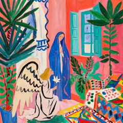 Annunciation in the Coral Room – Fauvist Sacred Art · Square
