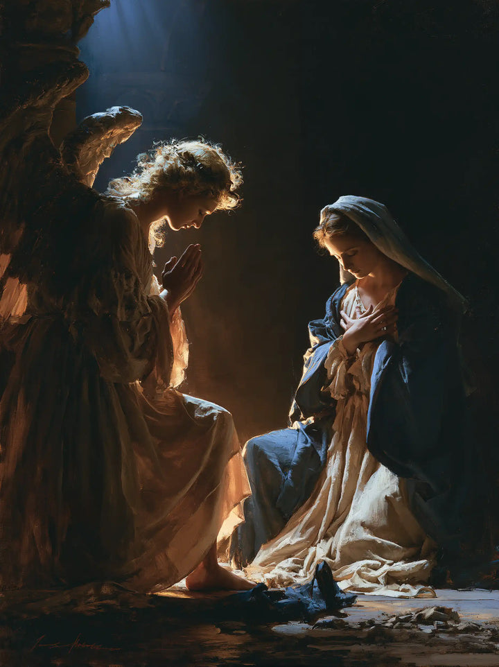 The Annunciation - Midnight Blue Chiaroscuro · Portrait n° 13