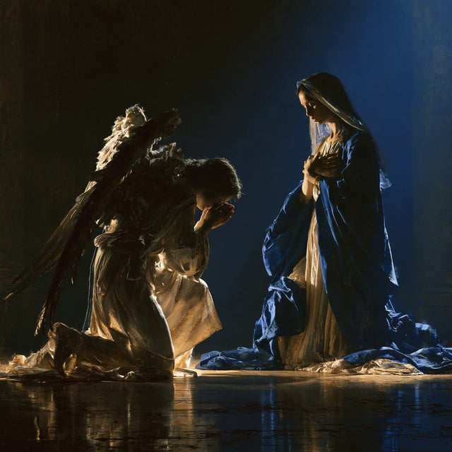 The Annunciation - Midnight Blue Chiaroscuro · Square n° 7