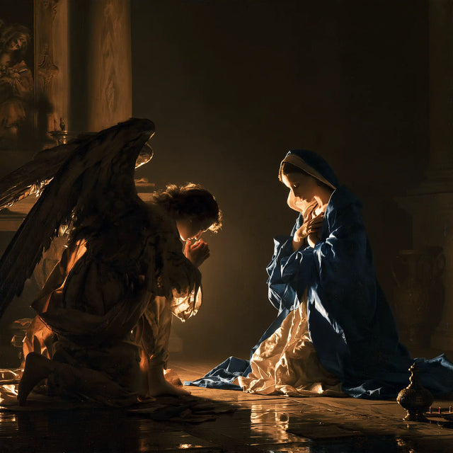 The Annunciation - Midnight Blue Chiaroscuro · Square n° 8