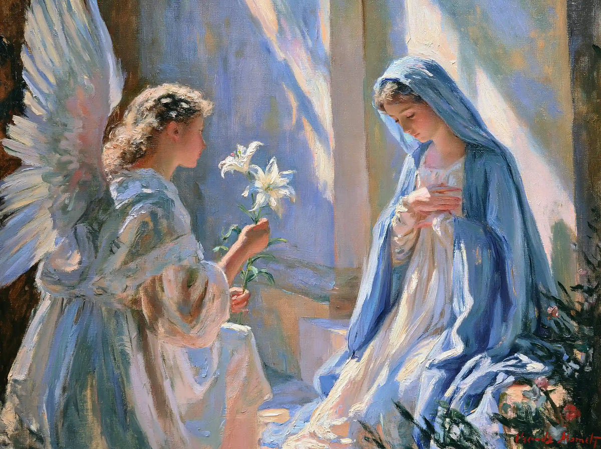 Annunciation beside the Sunlit Window – Impressionist Art · Landscape