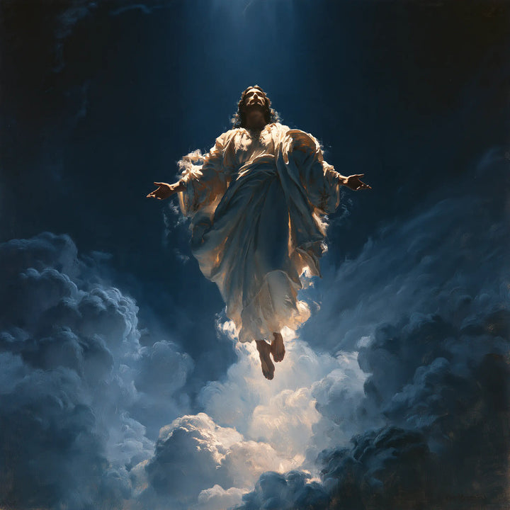 The Ascension of Jesus Christ - Midnight Blue Chiaroscuro · Square n° 1
