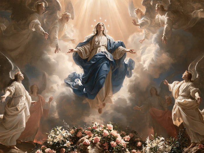 L’Assomption de Marie — Les Deux Témoins du jardin céleste