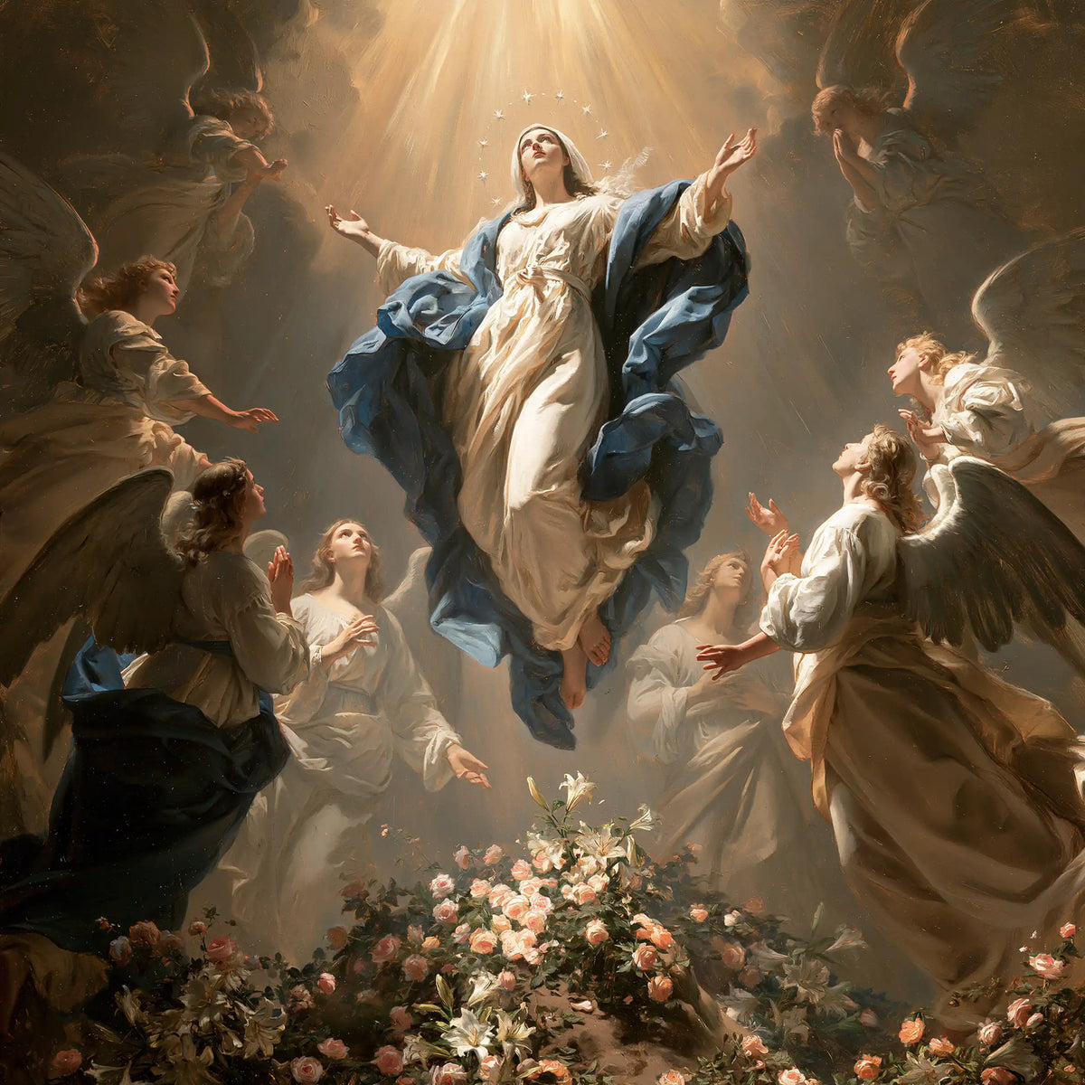 L’Assomption de Marie — Les Ailes penchées sur les roses