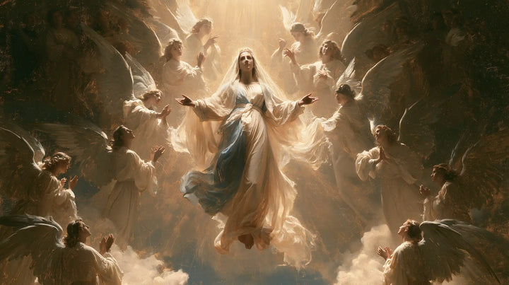 L’Assomption de Marie — Le Voile d’ivoire entre les ailes noires