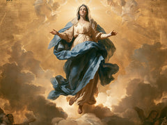 L’Assomption de Marie — Le Manteau soulevé dans le ciel doré