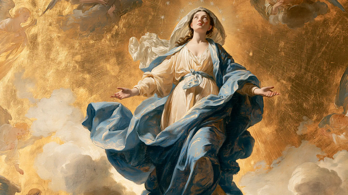 L’Assomption de Marie — Le Nœud bleu sous le regard levé