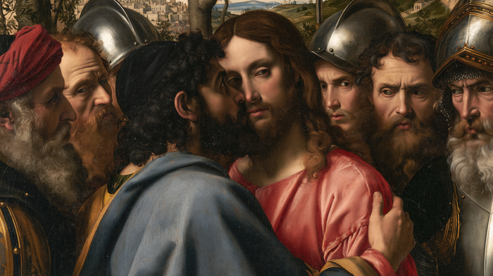 La Trahison de Judas — Le Baiser aux reflets de rose