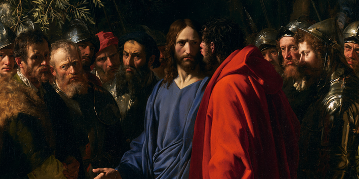 La Trahison de Judas — Le Bleu silencieux devant le rouge
