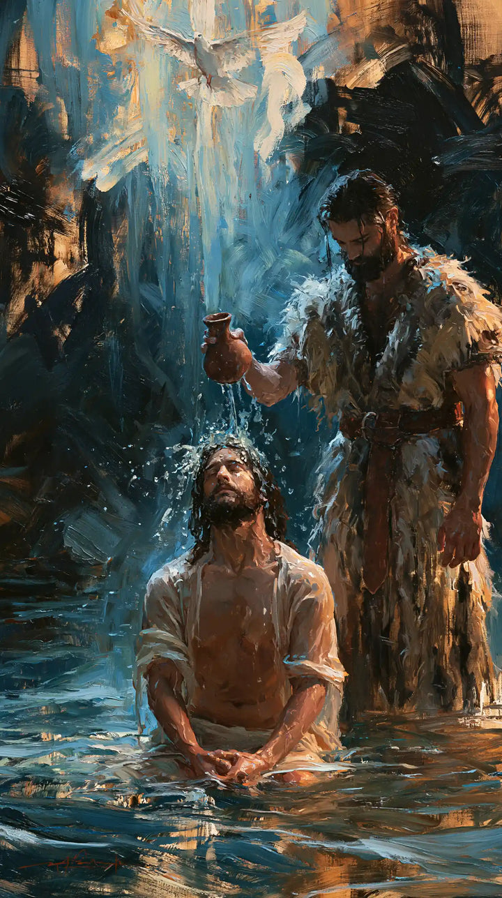 The Baptism of Jesus – Expressionist · Kneeling in the Jordan · Portrait no. 3
