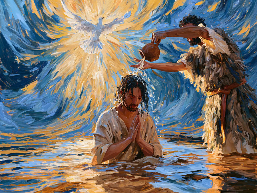 The Baptism of Jesus – Post-Impressionist · Kneeling in the Jordan · Landscape no. 2