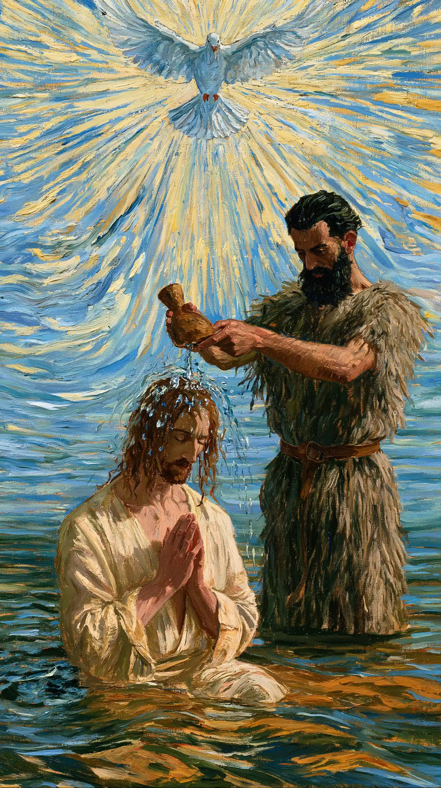 The Baptism of Jesus – Post-Impressionist · Kneeling in the Jordan · Portrait no. 5