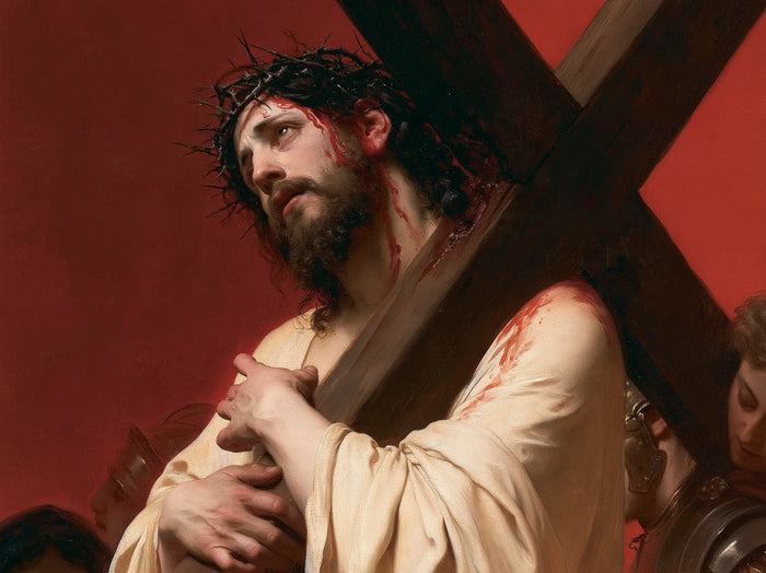 Christ Carrying the Cross — The Cross through the Gathering Crowd
