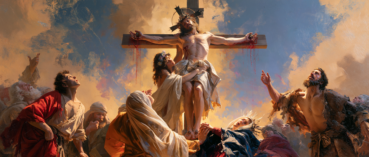 La Crucifixion — Les Bras tendus sous le ciel bleu