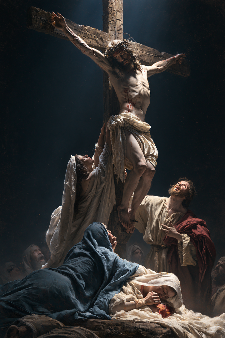 La Crucifixion — Le Repos blanc sous la douleur