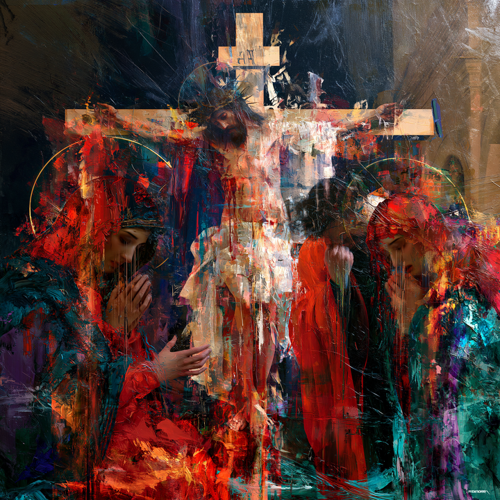La Crucifixion — La Croix sous la pluie des couleurs