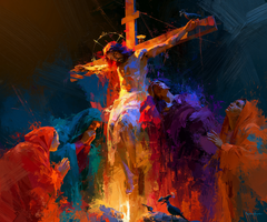 La Crucifixion — Le Pourpre au bord de la flamme d’or