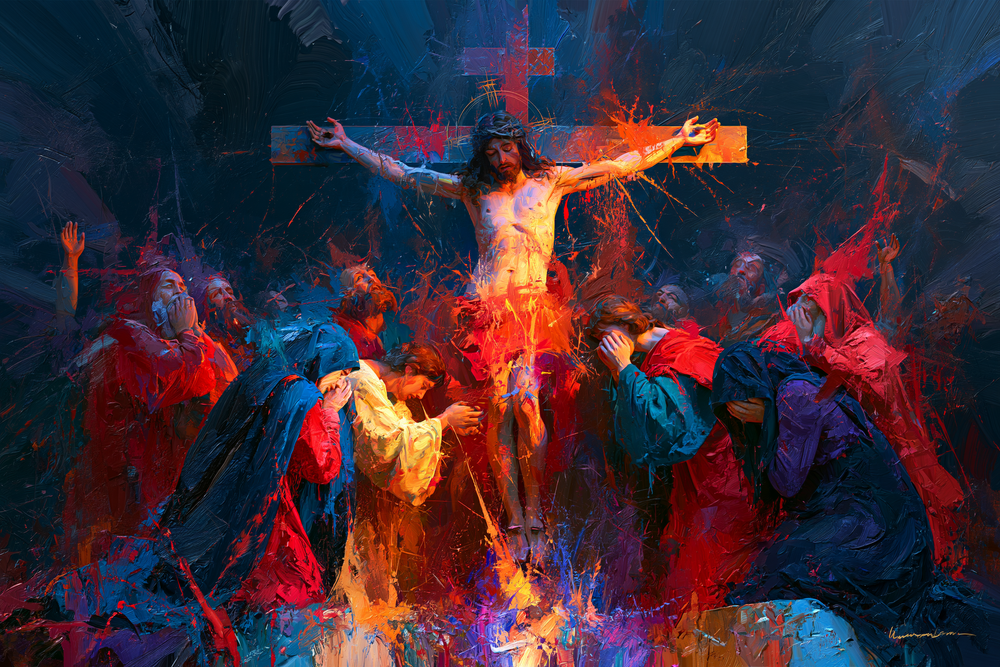 La Crucifixion — Expressionniste · Paysage n° 17 — art chrétien