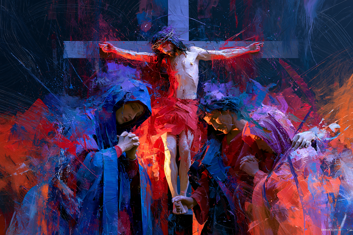 La Crucifixion — Expressionniste · Paysage n° 18 — art chrétien