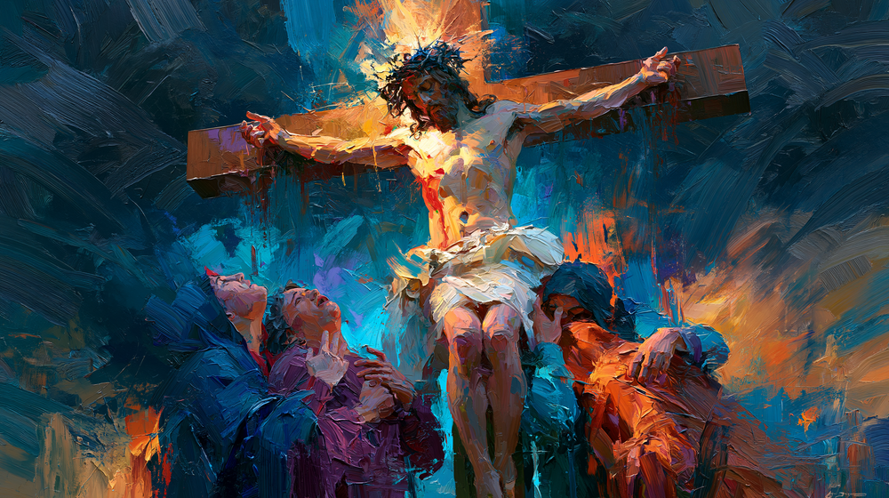 La Crucifixion — Expressionniste · Paysage n° 20 — art chrétien