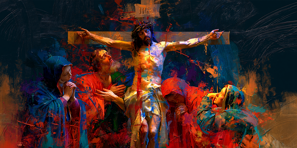 La Crucifixion — Expressionniste · Paysage n° 27 — art chrétien