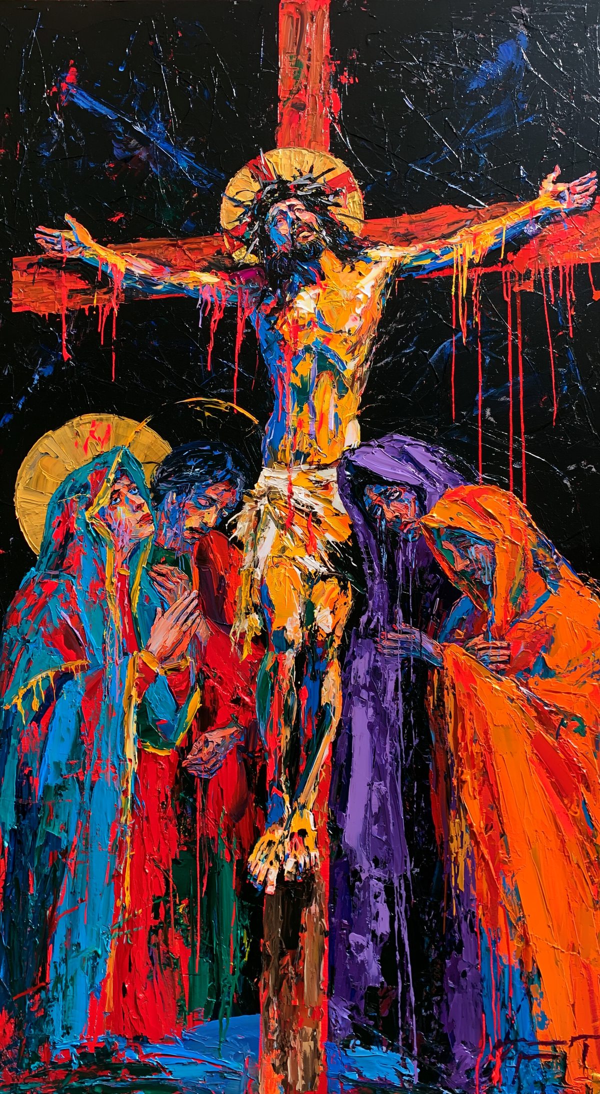 La Crucifixion — Expressionniste · Portrait n° 7 — art chrétien