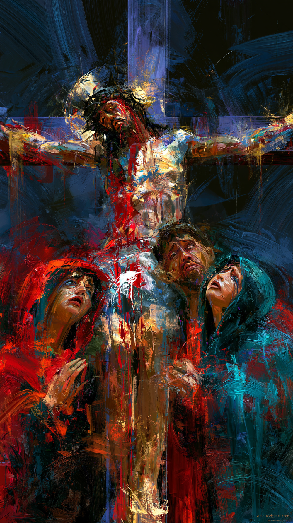 La Crucifixion — Expressionniste · Portrait n° 12 — art chrétien