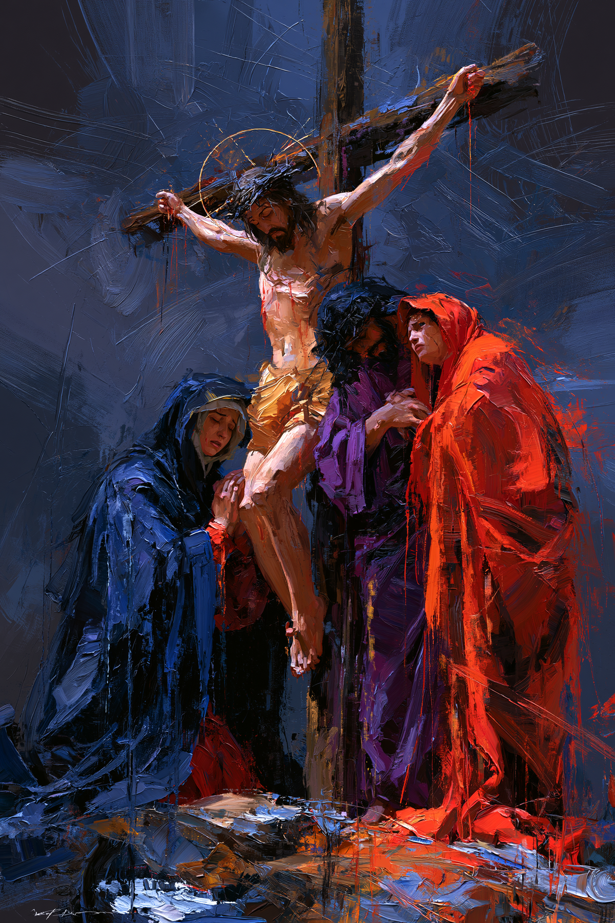 La Crucifixion — Expressionniste · Portrait n° 13 — art chrétien