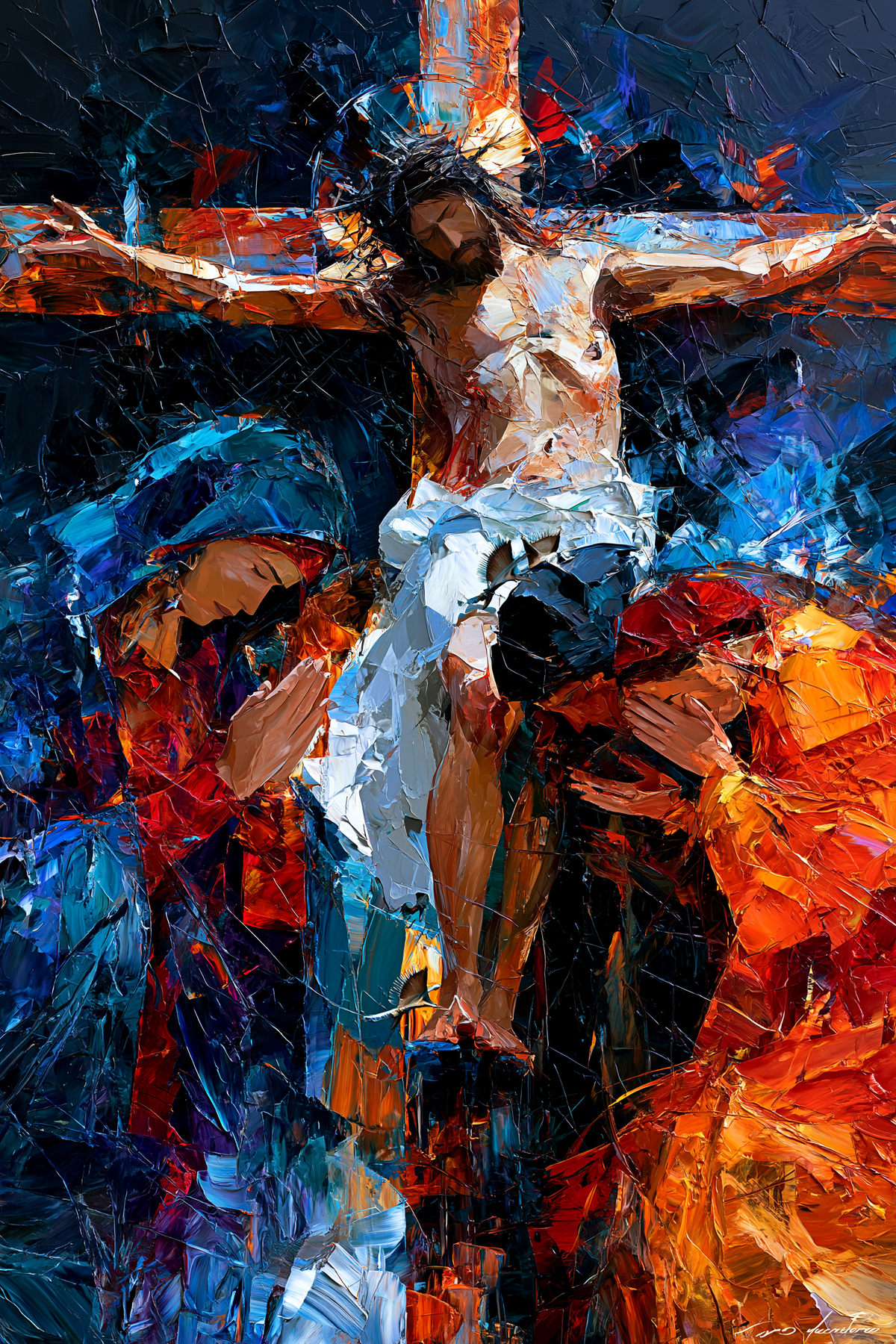 La Crucifixion — Expressionniste · Portrait n° 16 — art chrétien