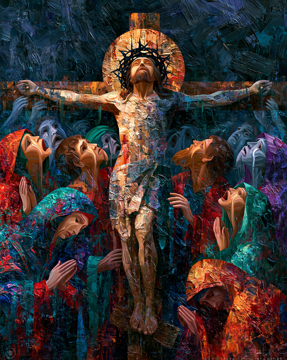 La Crucifixion — Expressionniste · Portrait n° 24 — art chrétien