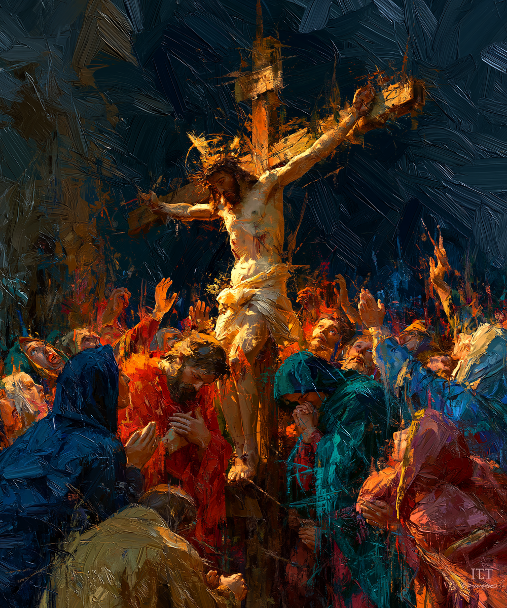 La Crucifixion — Expressionniste · Portrait n° 26 — art chrétien