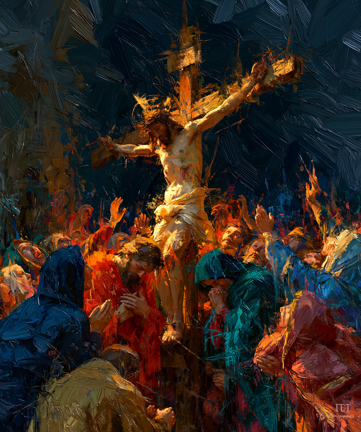 La Crucifixion — Expressionniste · Portrait n° 26 — art chrétien