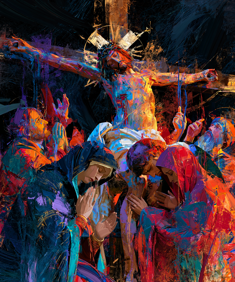 La Crucifixion — Expressionniste · Portrait n° 27 — art chrétien