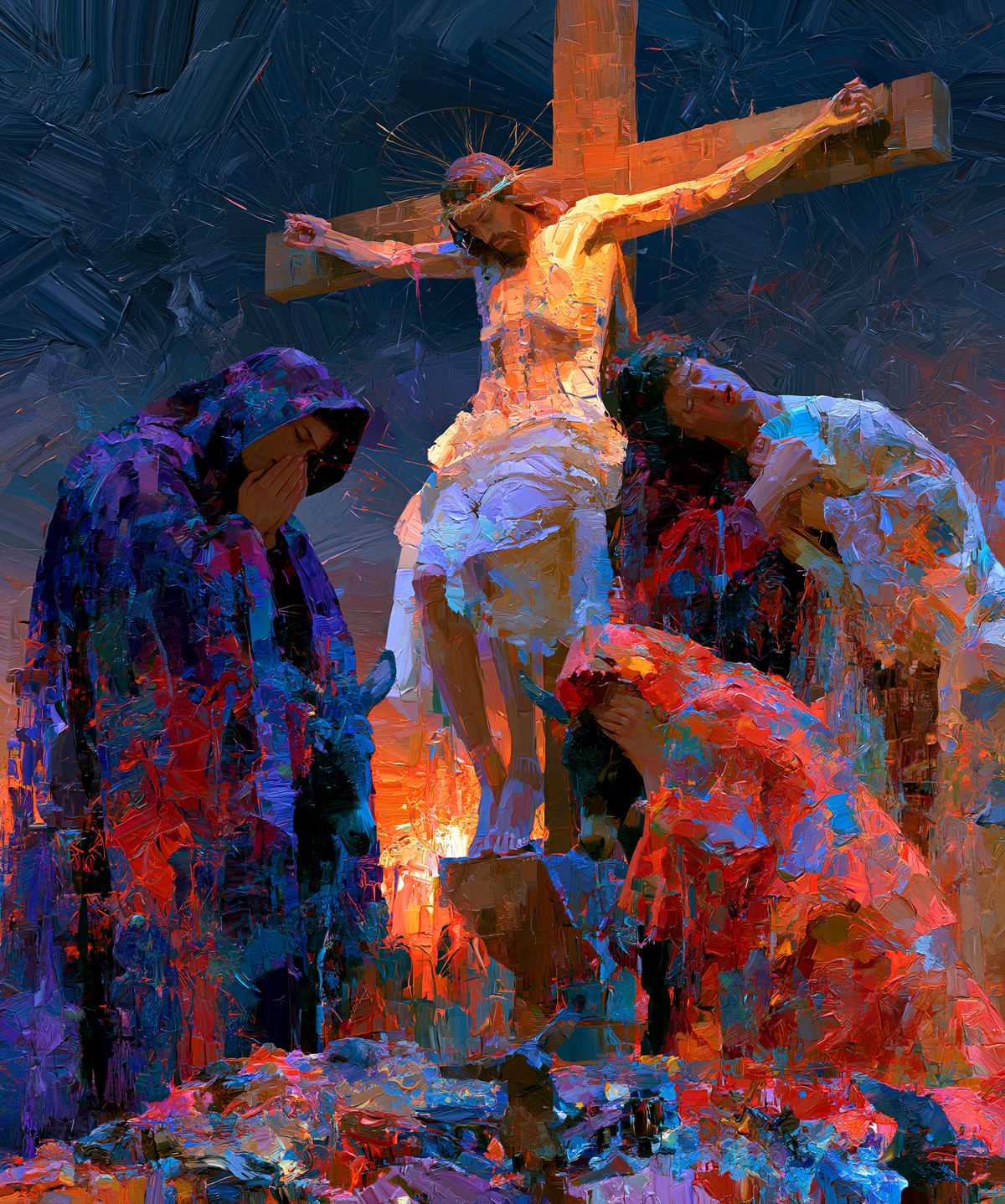 La Crucifixion — Expressionniste · Portrait n° 28 — art chrétien