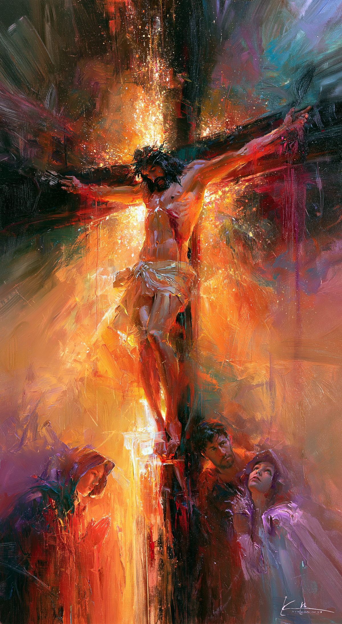 La Crucifixion — Impressionniste · Portrait n° 5 — art chrétien