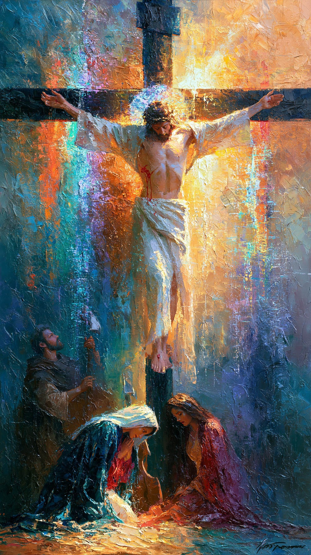 La Crucifixion — Impressionniste · Portrait n° 9 — art chrétien