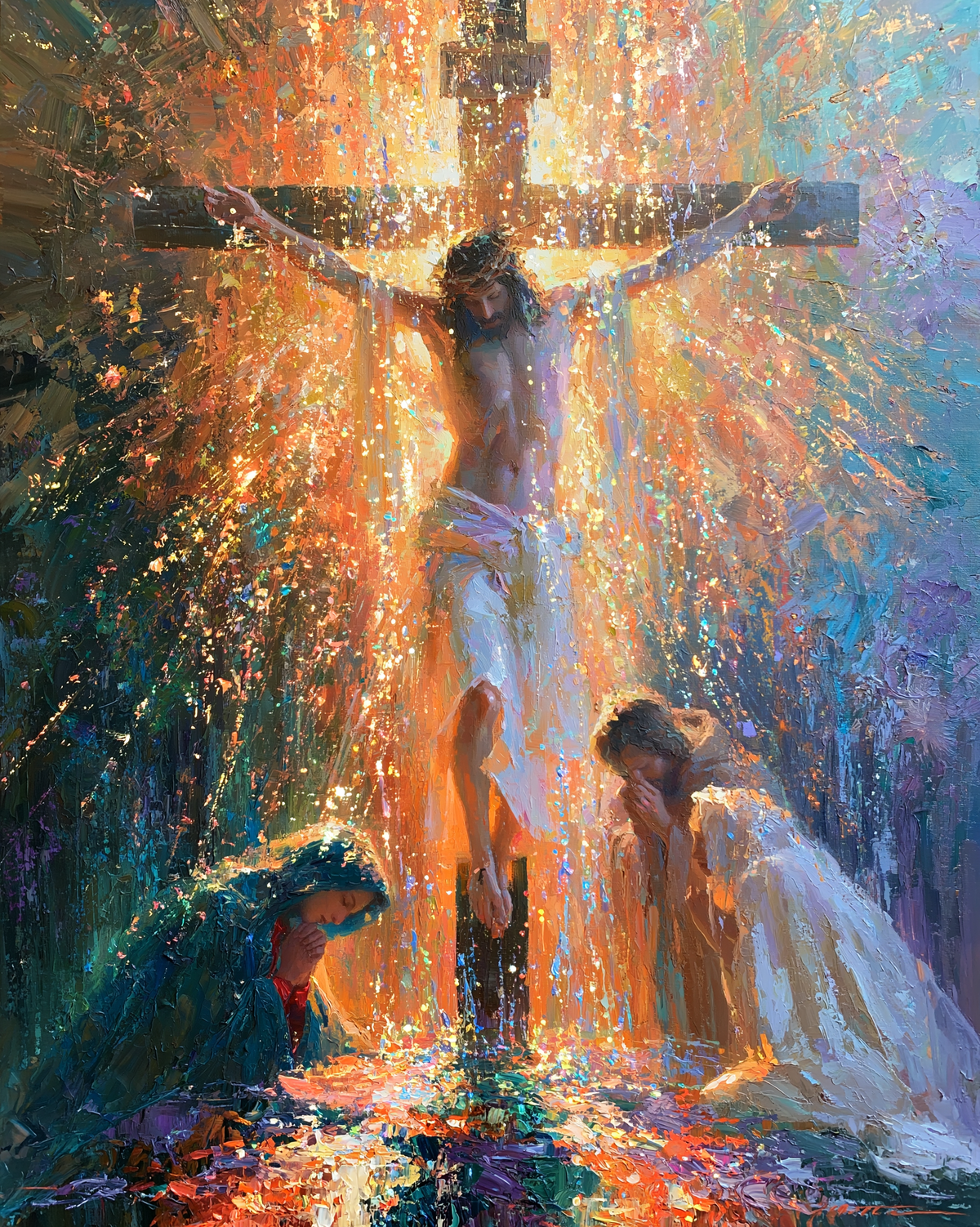 La Crucifixion — Impressionniste · Portrait n° 18 — art chrétien