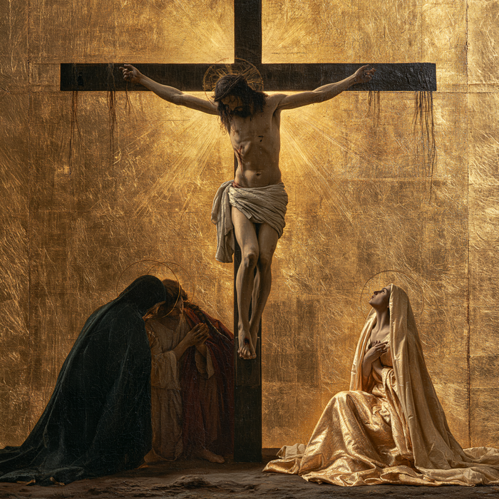La Crucifixion — La Prière assise dans le lin d’or