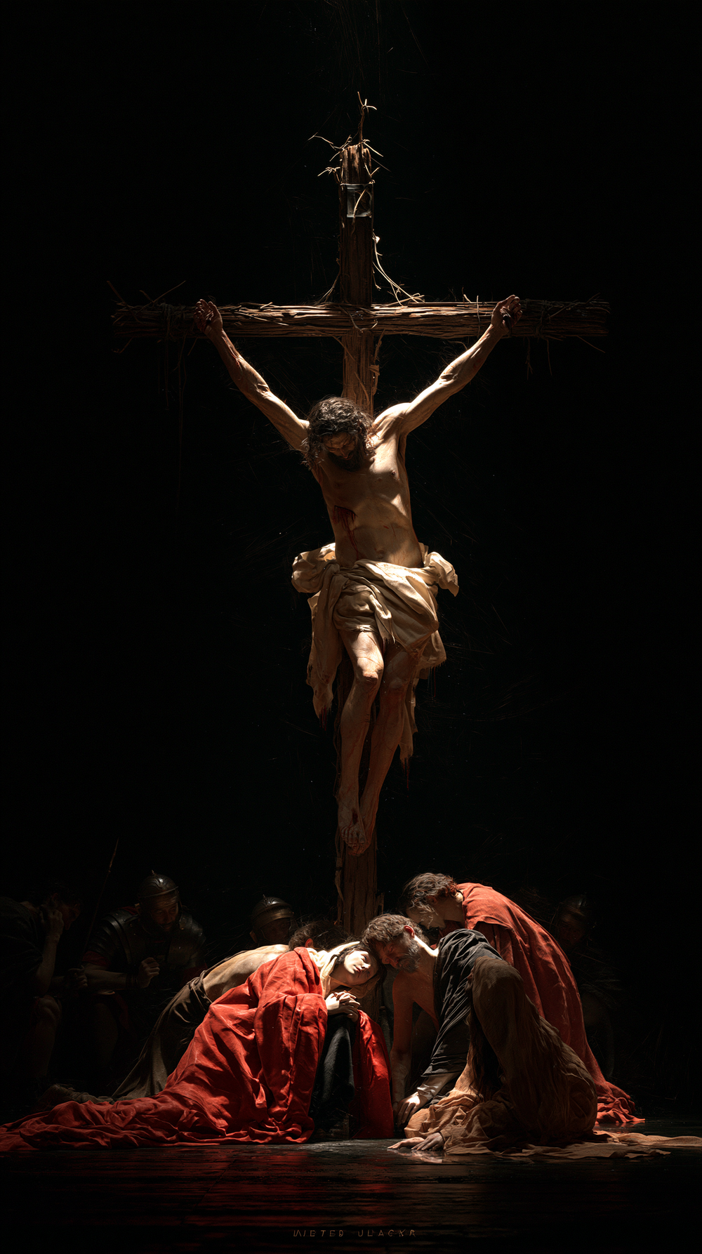 La Crucifixion — Silence sacré · Portrait n° 9 — art chrétien