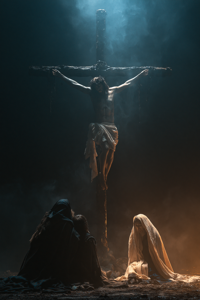 La Crucifixion — Le Voile d’ambre sous le ciel froid