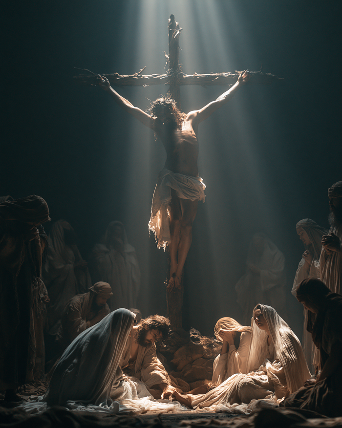 La Crucifixion — Le Cercle clair sous les rayons blancs