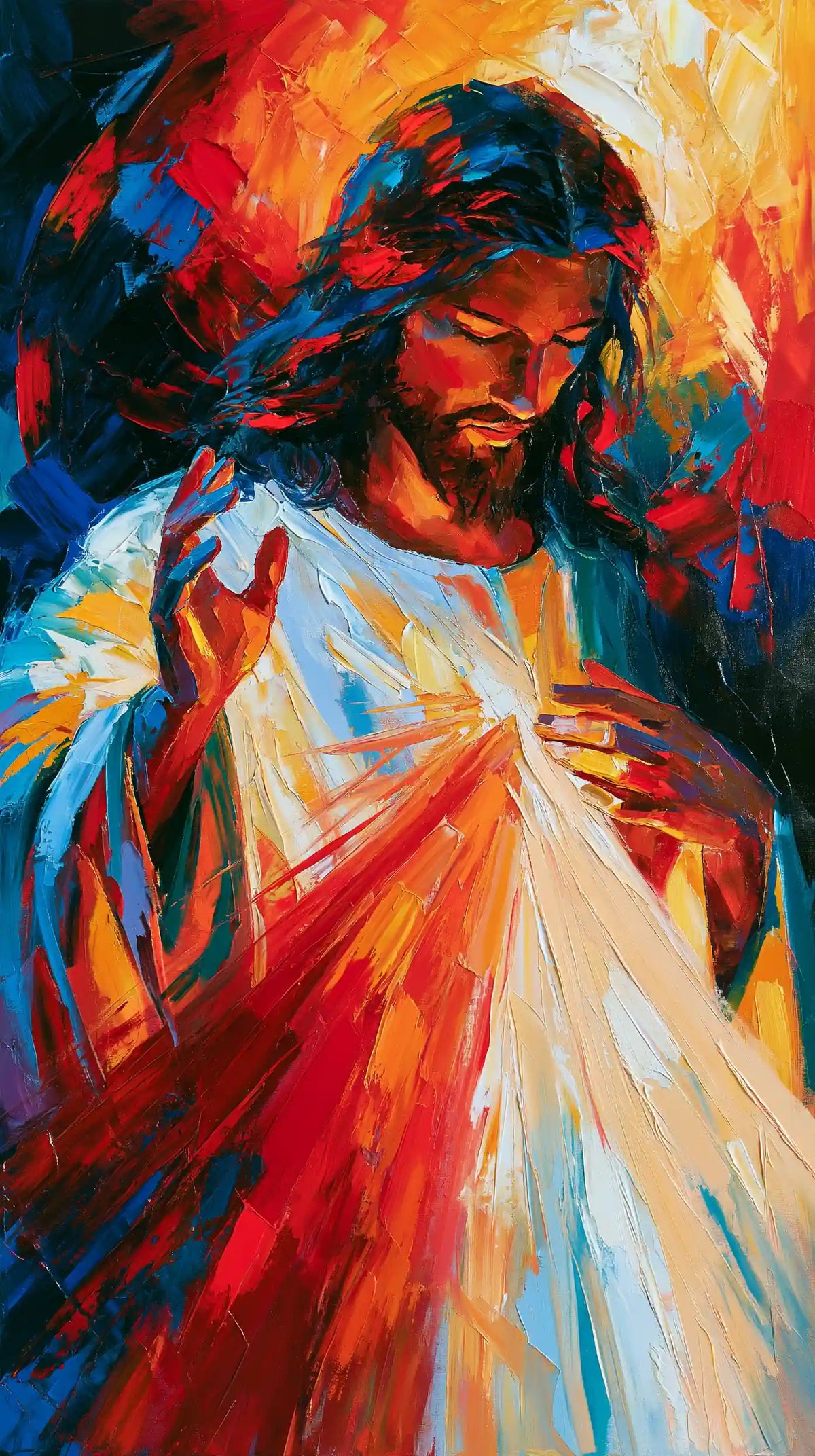 Divine Mercy Jesus – Expressionist · Portrait no. 8