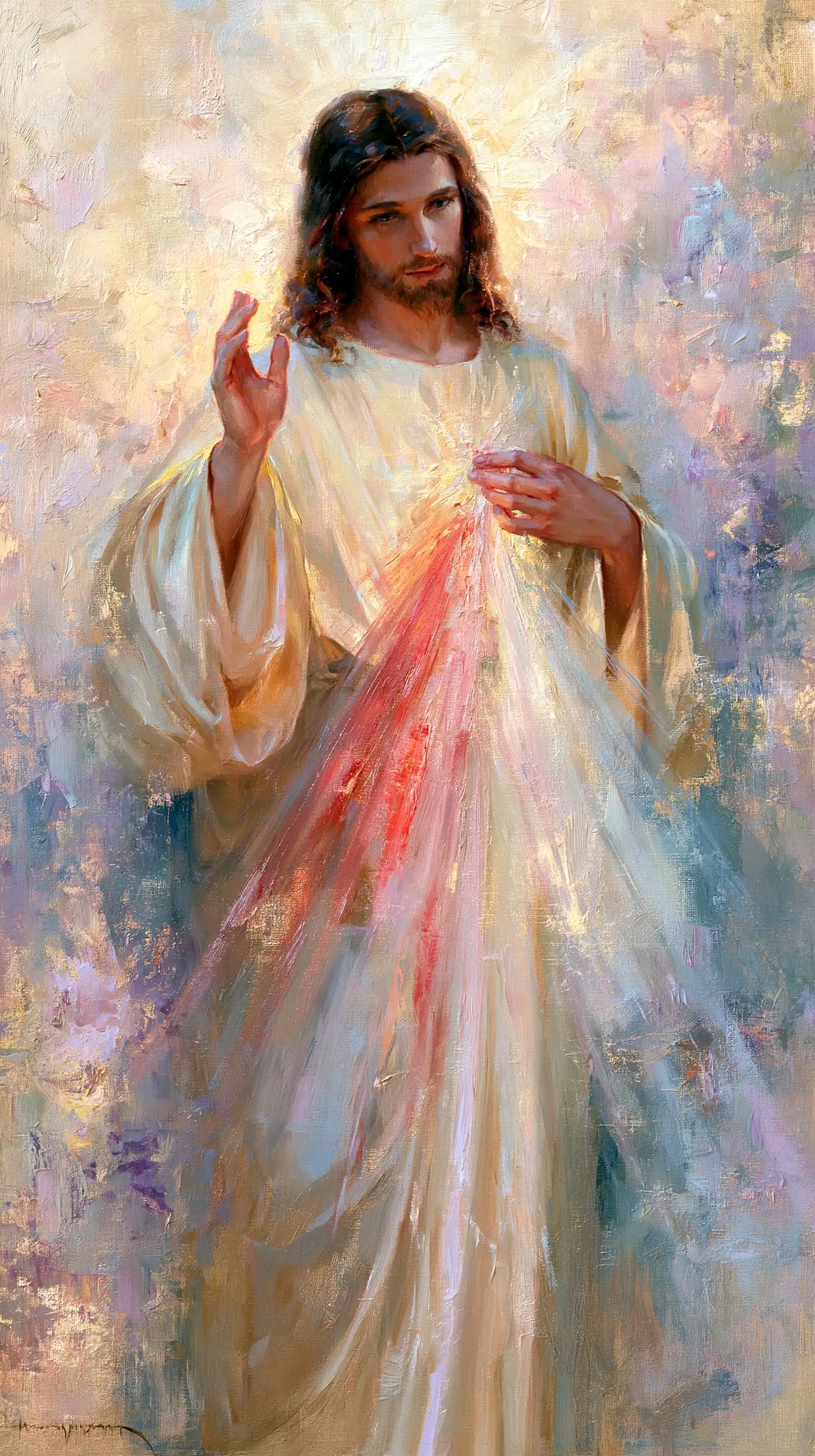 Jésus de la Miséricorde divine — La Paix aux couleurs de nacre