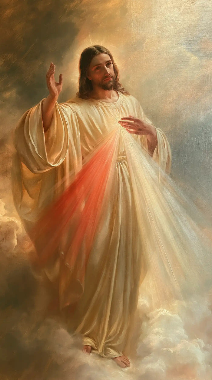 Divine Mercy Jesus - Jesus upon the Clouds · Portrait n° 5