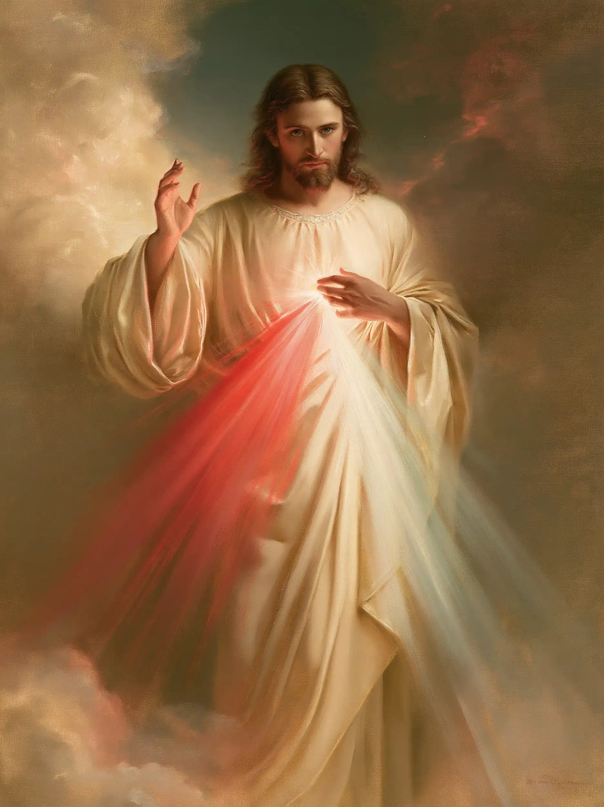 Jésus de la Miséricorde divine — Le Pas dans les nuées roses