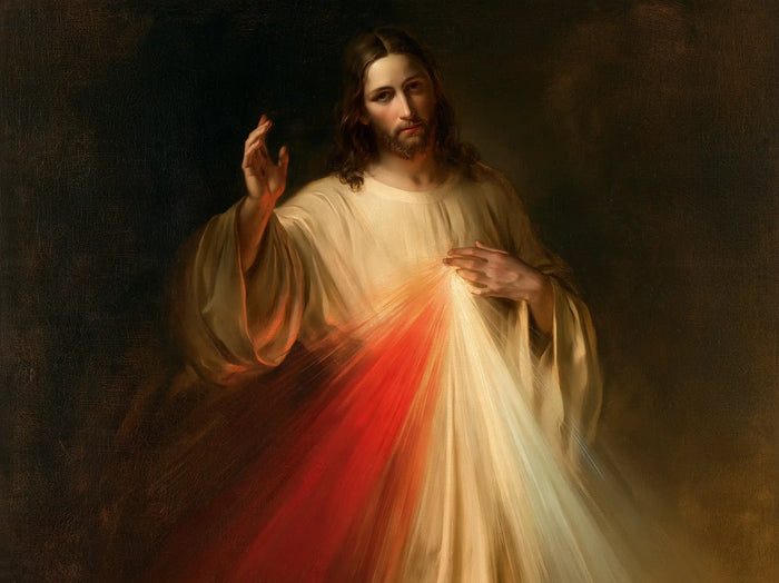 Jésus de la Miséricorde divine — Le Fleuve rouge dans l’obscurité