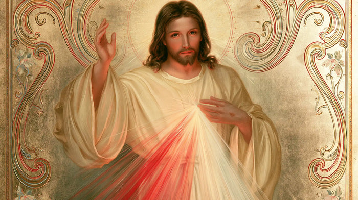 Jésus de la Miséricorde divine — La Bénédiction aux courbes vermeilles